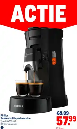 Makro Philips Senseo koffiepadmachine aanbieding