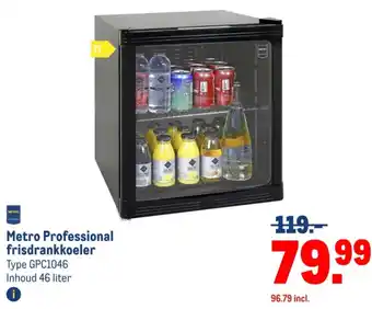 Makro Metro Professional frisdrankkoeler aanbieding