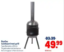 Makro Bonfeu tuinhaard met grill aanbieding