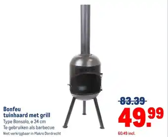 Makro Bonfeu tuinhaard met grill aanbieding