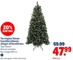 Makro Tarrington House kunstkerstboom, slinger of kerstkrans aanbieding