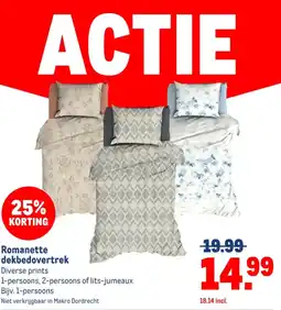 Makro Romanette dekbedovertrek aanbieding