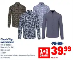 Makro Claude Vigo overhemden aanbieding