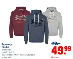 Makro Superdry hoodie aanbieding