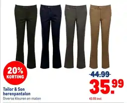 Makro Tailor & Son herenpantalon aanbieding