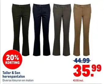 Makro Tailor & Son herenpantalon aanbieding