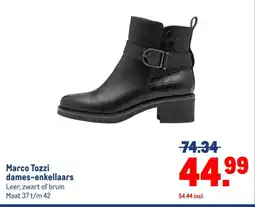 Makro Marco Tozzi dames-enkellaars aanbieding