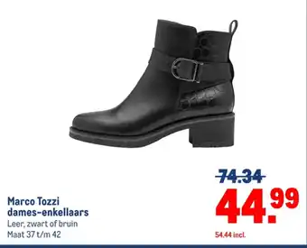 Makro Marco Tozzi dames-enkellaars aanbieding