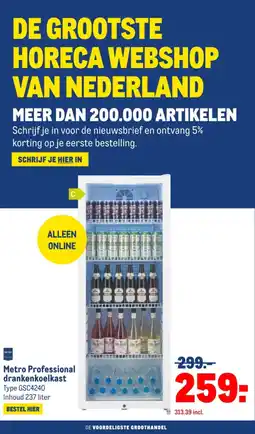 Makro Metro Professional drankenkoelkast aanbieding