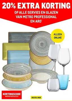Makro Op Alle Servies En Glazen Van Metro Professional En Aro aanbieding