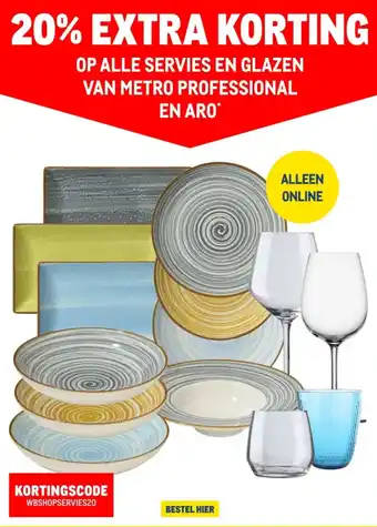 Makro Op Alle Servies En Glazen Van Metro Professional En Aro aanbieding