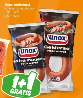 Poiesz Unox rookworst aanbieding