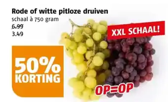 Poiesz Rode of witte pitloze druiven aanbieding