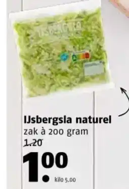 Poiesz IJsbergsla naturel aanbieding