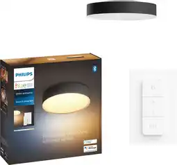 Coolblue Philips Hue Enrave M plafondlamp White Ambiance Zwart aanbieding