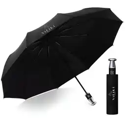 ANWB Nafaka Automatische Stormparaplu met opberghoes Zwart aanbieding