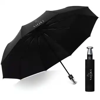 ANWB Nafaka Automatische Stormparaplu met opberghoes Zwart aanbieding