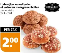 Poiesz Lodewijker mueslibollen of volkoren meergranenbollen aanbieding