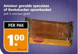 Poiesz Aviateur gevulde speculaas of Koekebacker spoorbanket aanbieding
