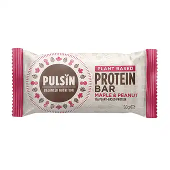 Holland & Barrett Pulsin Vegan Protein Bar Maple & Peanut – 50g aanbieding