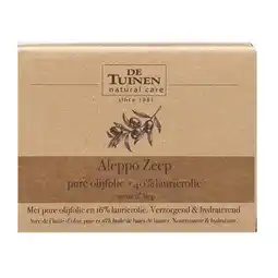 Holland & Barrett De Tuinen Aleppo Zeep pure olijfolie + 40% laurierolie - 150g aanbieding
