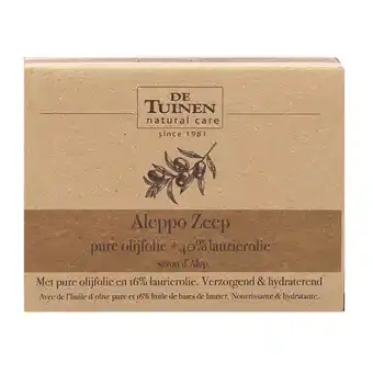 Holland & Barrett De Tuinen Aleppo Zeep pure olijfolie + 40% laurierolie - 150g aanbieding
