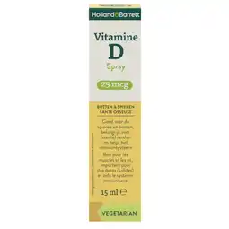 Holland & Barrett Holland & Barrett Vitamine D Spray 25 mcg - 15 ml aanbieding