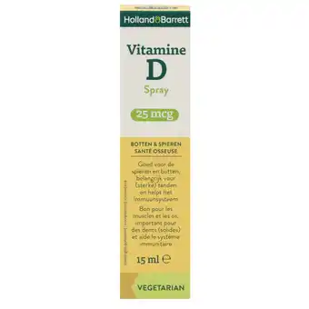 Holland & Barrett Holland & Barrett Vitamine D Spray 25 mcg - 15 ml aanbieding
