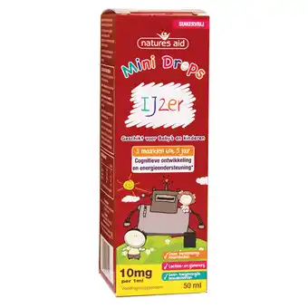 Holland & Barrett Natures Aid Mini Drops Ijzer voor Baby's en Kinderen - 50 ml aanbieding