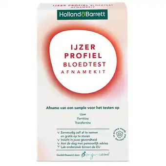 Holland & Barrett Holland & Barrett IJzerprofiel Bloedtest Afnamekit - 1 stuk aanbieding