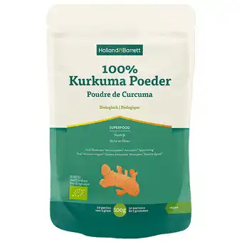 Holland & Barrett Holland & Barrett 100% Kurkuma Poeder Biologisch - 100 gram aanbieding