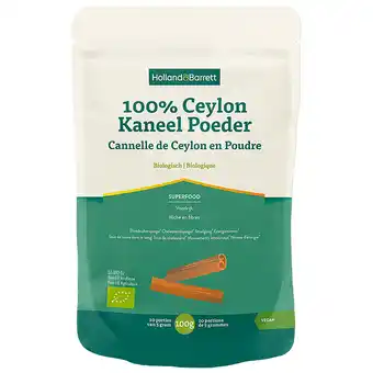 Holland & Barrett Holland & Barrett 100% Ceylon Kaneel Poeder Biologisch - 100g aanbieding