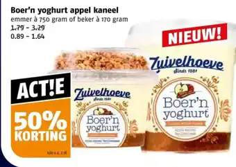 Poiesz Boer'n yoghurt appel kaneel aanbieding