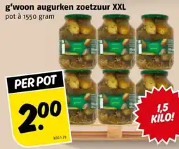 Poiesz G'woon augurken zoetzuur XXL aanbieding