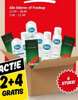 Poiesz Alle Odorex of Freshup aanbieding
