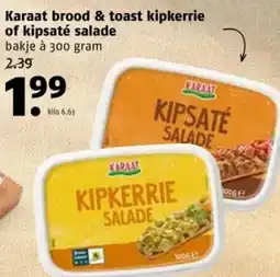 Poiesz Karaat brood & toast kipkerrie of kipsaté salade aanbieding
