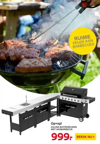 Praxis Culina buitenkeuken met gasbarbecue aanbieding