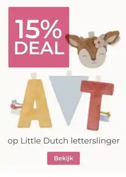 Prenatal Little Dutch letterslinger aanbieding