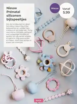 Prenatal Nieuw Prénatal siliconen bijtspeeltjes aanbieding