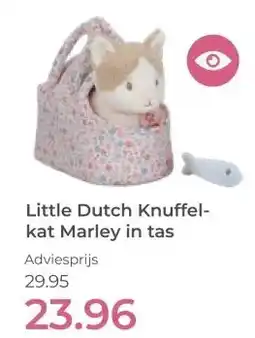 Prenatal Little Dutch Knuffel- kat Marley in tas aanbieding