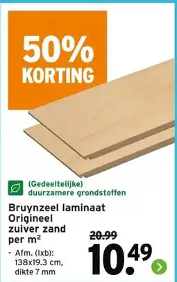 GAMMA Bruynzeel laminaat Origineel zuiver zand aanbieding