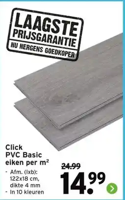 GAMMA Click PVC Basic eiken aanbieding