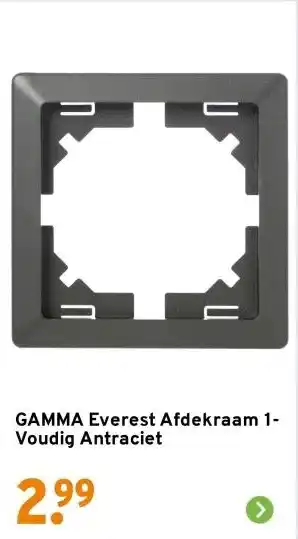 GAMMA GAMMA Everest Afdekraam 1-Voudig Antraciet aanbieding