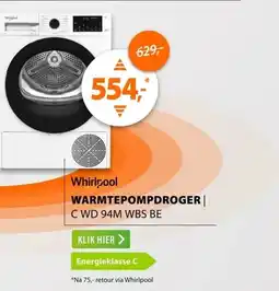 Expert Whirlpool C WD 94M WBS BE Wit aanbieding