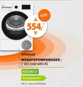 Expert Whirlpool C WD 94M WBS BE Wit aanbieding
