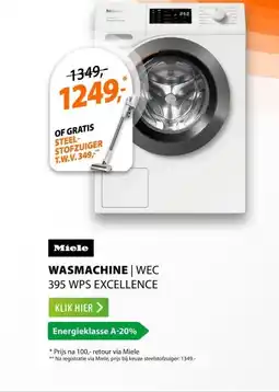 Expert Miele WEC 395 WPS Excellence PowerWash & SteamCare aanbieding