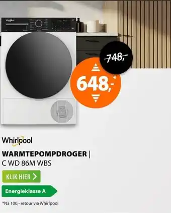 Expert Whirlpool C WD 86M WBS BE Wit aanbieding