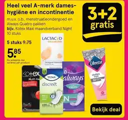 Etos Heel veel A-merk dames- hygiëne en incontinentie aanbieding
