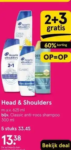 Etos Head & Shoulders aanbieding