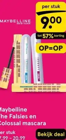 Etos Maybelline The Falsies en Colossal mascara aanbieding
